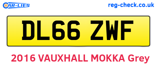 DL66ZWF are the vehicle registration plates.