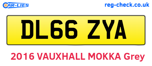 DL66ZYA are the vehicle registration plates.