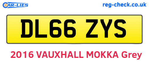 DL66ZYS are the vehicle registration plates.