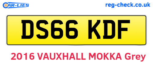 DS66KDF are the vehicle registration plates.