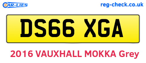 DS66XGA are the vehicle registration plates.