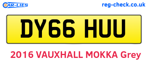 DY66HUU are the vehicle registration plates.