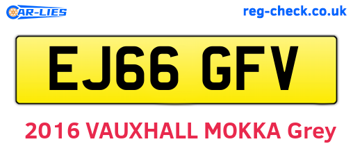 EJ66GFV are the vehicle registration plates.
