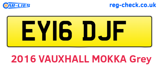 EY16DJF are the vehicle registration plates.