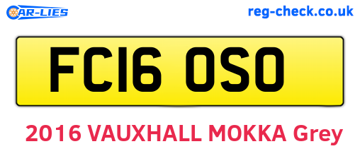 FC16OSO are the vehicle registration plates.