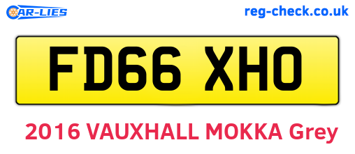 FD66XHO are the vehicle registration plates.