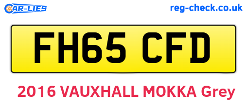 FH65CFD are the vehicle registration plates.