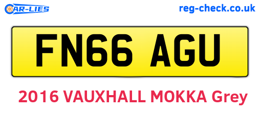 FN66AGU are the vehicle registration plates.