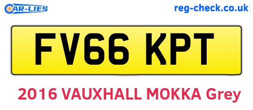 FV66KPT are the vehicle registration plates.