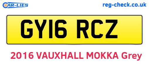 GY16RCZ are the vehicle registration plates.