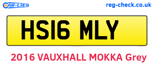 HS16MLY are the vehicle registration plates.