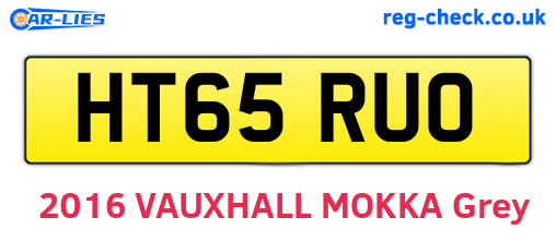 HT65RUO are the vehicle registration plates.