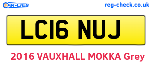 LC16NUJ are the vehicle registration plates.