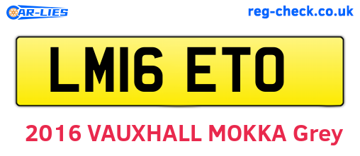 LM16ETO are the vehicle registration plates.