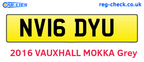 NV16DYU are the vehicle registration plates.