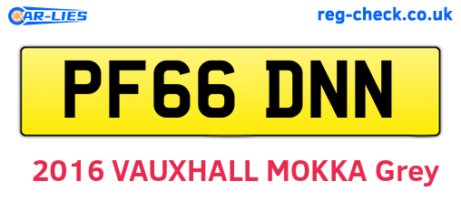 PF66DNN are the vehicle registration plates.