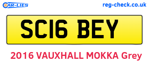 SC16BEY are the vehicle registration plates.