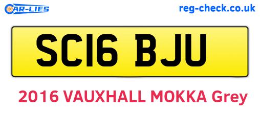 SC16BJU are the vehicle registration plates.