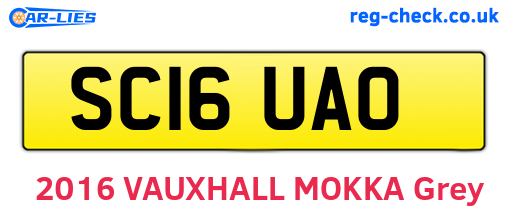 SC16UAO are the vehicle registration plates.