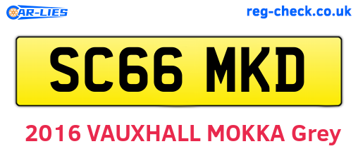 SC66MKD are the vehicle registration plates.