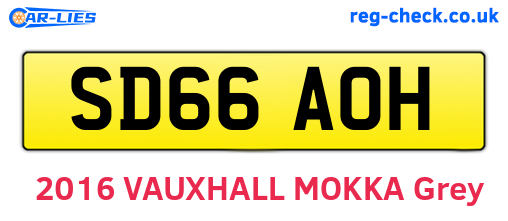 SD66AOH are the vehicle registration plates.