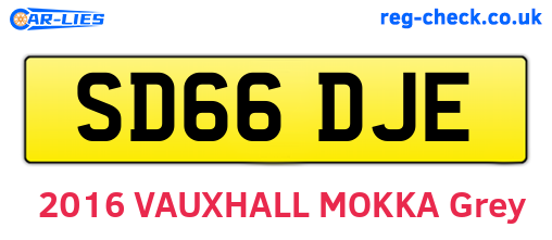 SD66DJE are the vehicle registration plates.