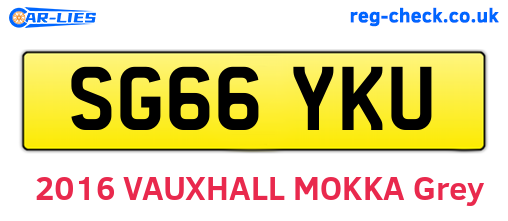 SG66YKU are the vehicle registration plates.