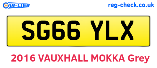 SG66YLX are the vehicle registration plates.