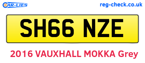 SH66NZE are the vehicle registration plates.
