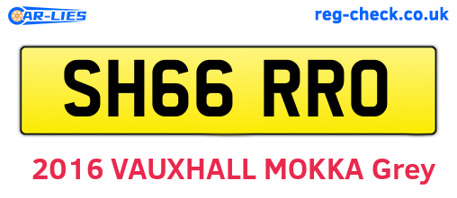 SH66RRO are the vehicle registration plates.