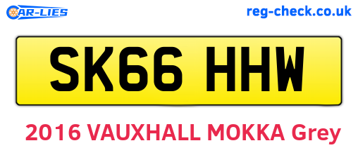 SK66HHW are the vehicle registration plates.
