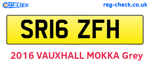 SR16ZFH are the vehicle registration plates.