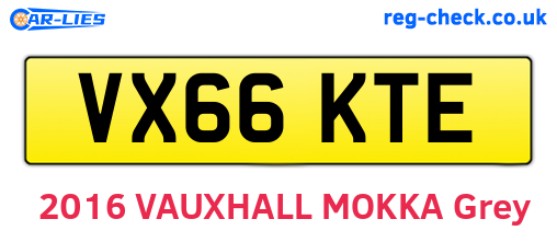 VX66KTE are the vehicle registration plates.