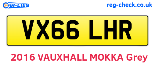 VX66LHR are the vehicle registration plates.