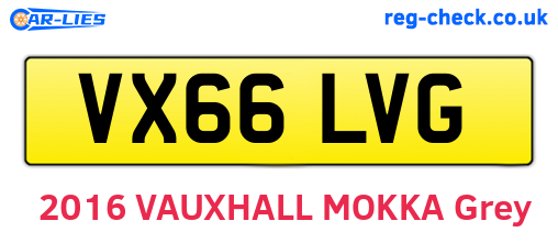 VX66LVG are the vehicle registration plates.