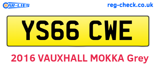 YS66CWE are the vehicle registration plates.