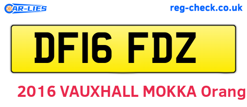 DF16FDZ are the vehicle registration plates.