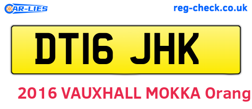 DT16JHK are the vehicle registration plates.