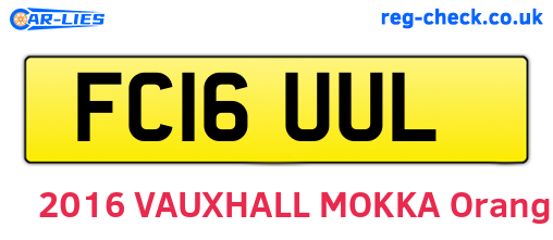 FC16UUL are the vehicle registration plates.