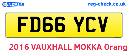 FD66YCV are the vehicle registration plates.