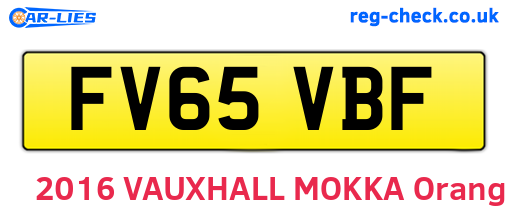 FV65VBF are the vehicle registration plates.