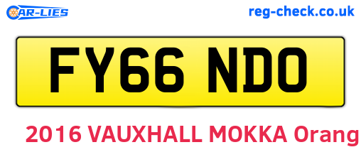 FY66NDO are the vehicle registration plates.
