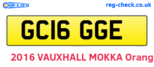 GC16GGE are the vehicle registration plates.