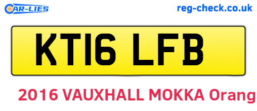 KT16LFB are the vehicle registration plates.