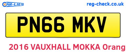 PN66MKV are the vehicle registration plates.