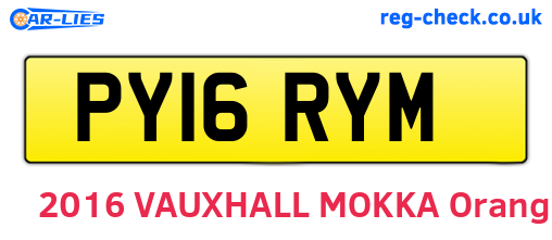 PY16RYM are the vehicle registration plates.