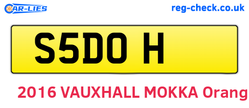 S5DOH are the vehicle registration plates.