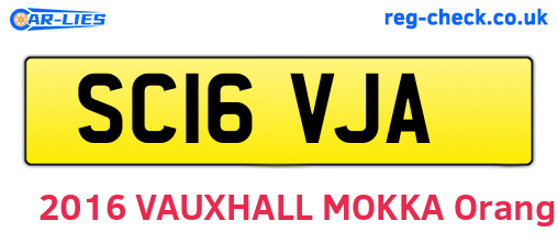 SC16VJA are the vehicle registration plates.