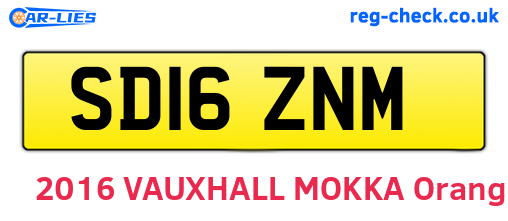 SD16ZNM are the vehicle registration plates.