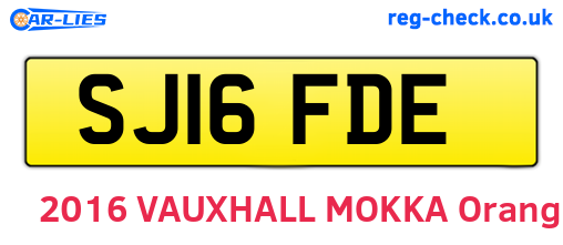SJ16FDE are the vehicle registration plates.
